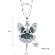 Load image into Gallery viewer, Crystal Angel Necklaces &amp; Pendants For Women Trendy Silver Star Long Necklace Collier Femme Fashion Female Sweater Chain Jewelry