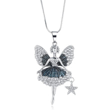 Load image into Gallery viewer, Crystal Angel Necklaces &amp; Pendants For Women Trendy Silver Star Long Necklace Collier Femme Fashion Female Sweater Chain Jewelry
