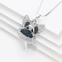Load image into Gallery viewer, Crystal Angel Necklaces &amp; Pendants For Women Trendy Silver Star Long Necklace Collier Femme Fashion Female Sweater Chain Jewelry