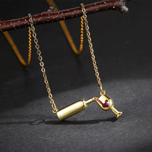 Load image into Gallery viewer, Love Wine Women Pendant Necklace Woman Necklace and Pendant Cubic Zirconia Unique Design Jewelry