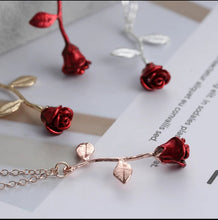 Load image into Gallery viewer, 2020 Statement Alloy Rose Pendant Necklace 4 Color Women Jewelry Accessories Gold Chain Necklace for Women Memorial Day Gift