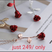 Load image into Gallery viewer, 2020 Statement Alloy Rose Pendant Necklace 4 Color Women Jewelry Accessories Gold Chain Necklace for Women Memorial Day Gift