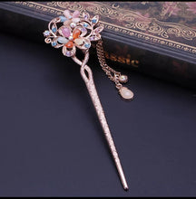 Load image into Gallery viewer, Copy of Elegant Charm Double Flowers Bobby Pin Mixed Color Hairpin Rhinestone Hair Stick NEW SALE